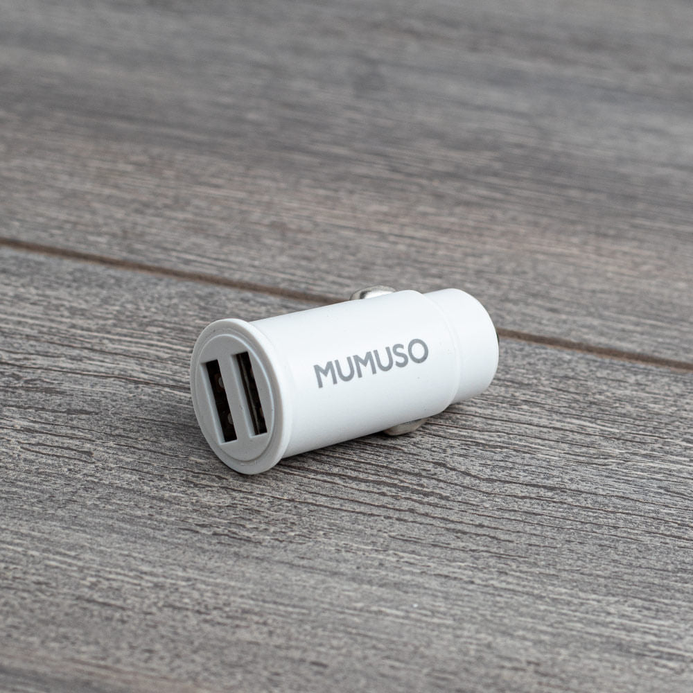 Cargador para Auto con Doble Puerto USB 2.4A  Blanco
