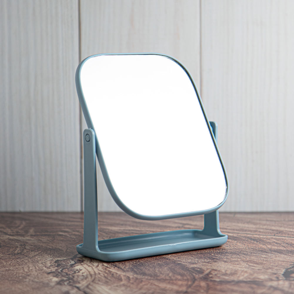 Espejo De Maquillaje De Mesa Con Rotación De 360° Rectangular