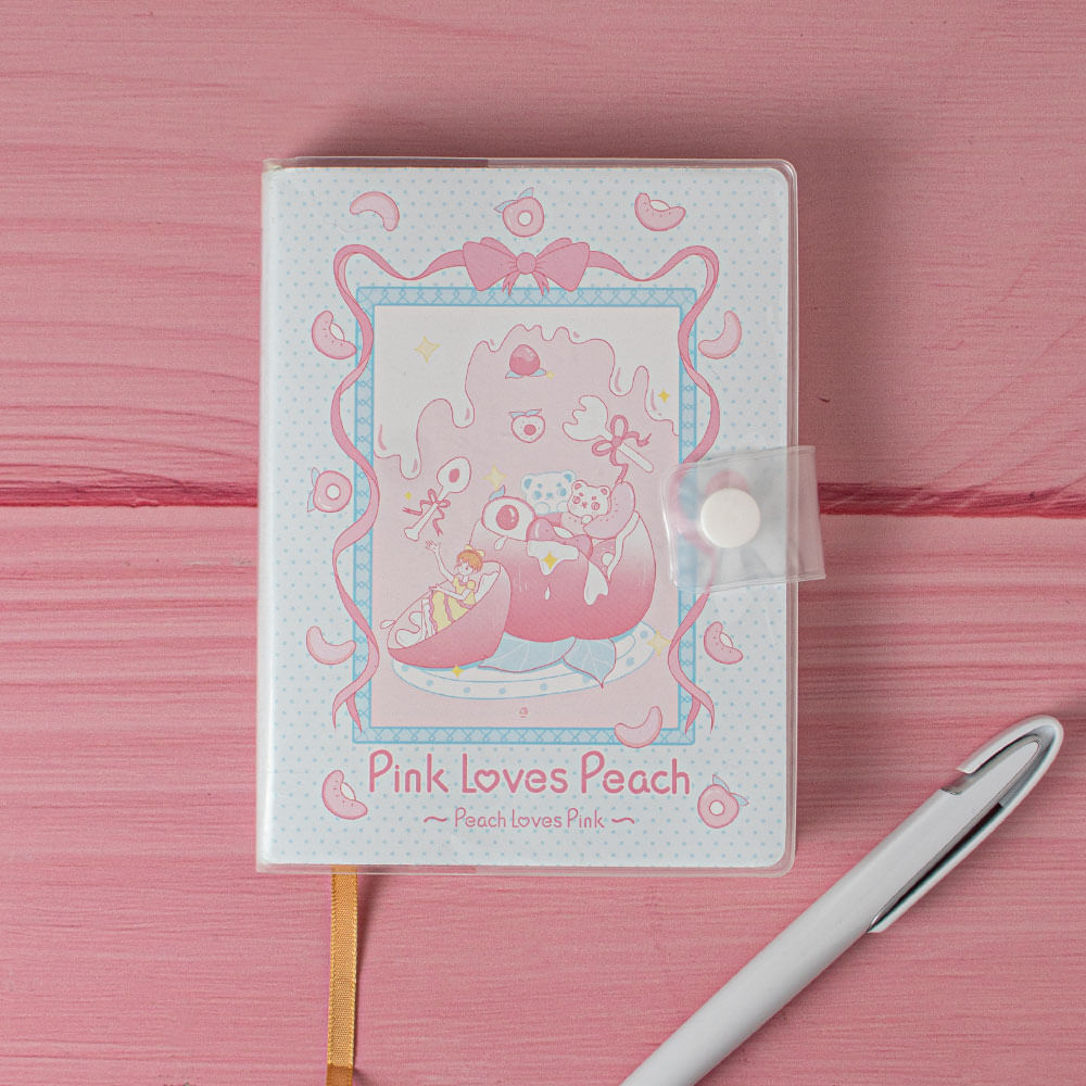 64K Notebook With Cover Pink & Peach Type D
