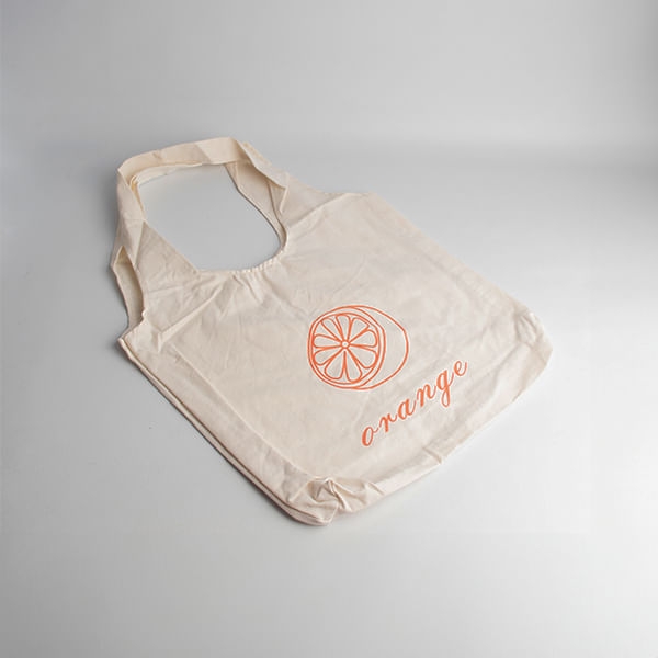 Bolso De Lona Naranja Blanco