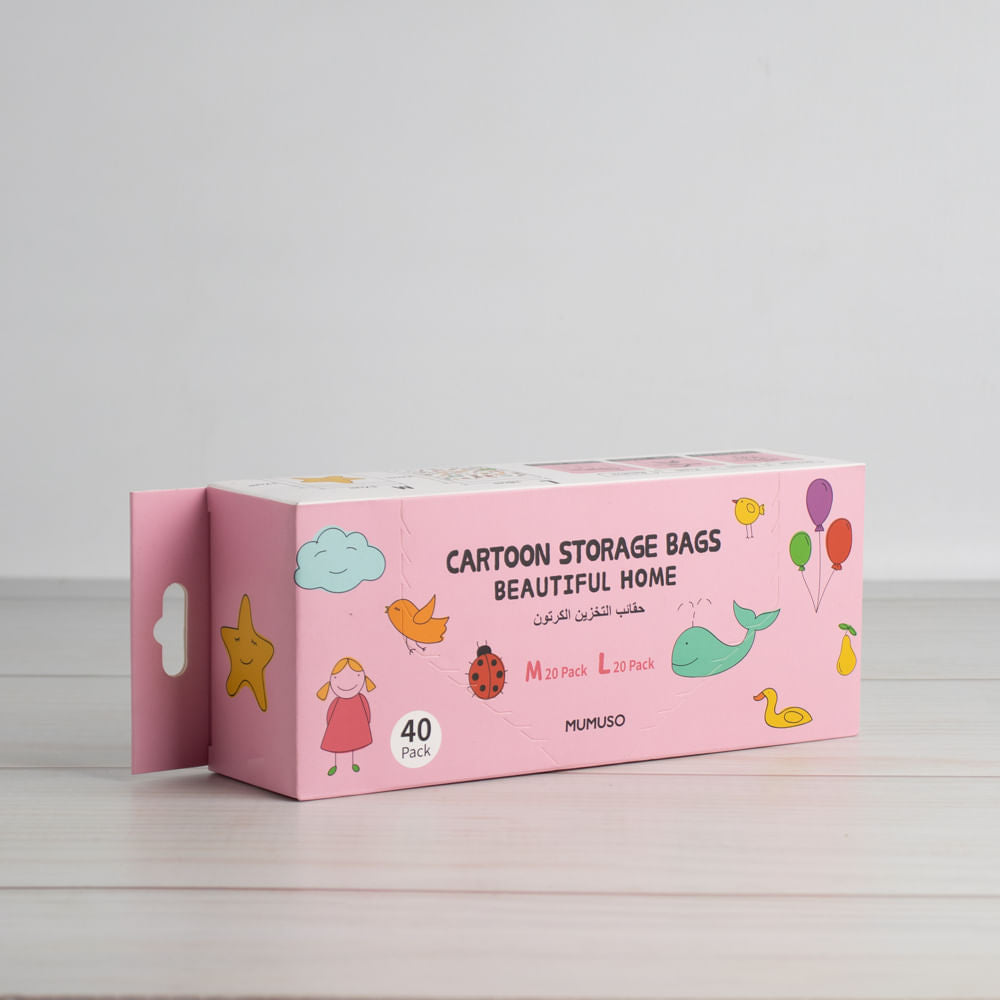 Bolsas De Almacenamiento De Dibujos Animados-40Pzs Hermosa Casa