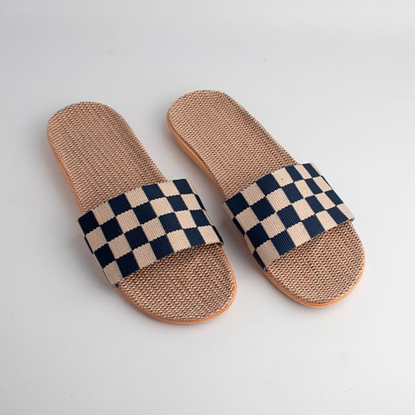 Sandalias Cuadros Modelo Azul Marino Talla 42-43