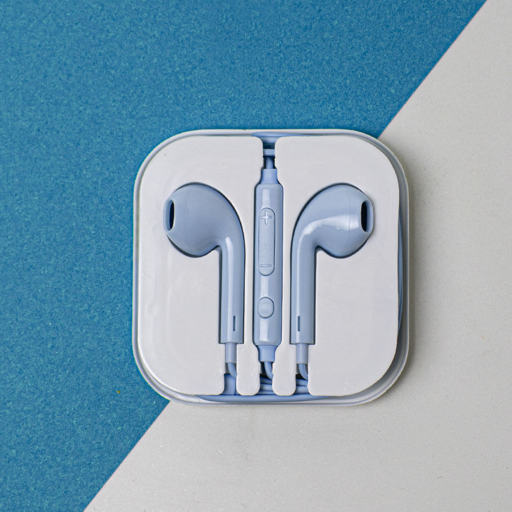 Auriculares de Moda Coloridos Azul