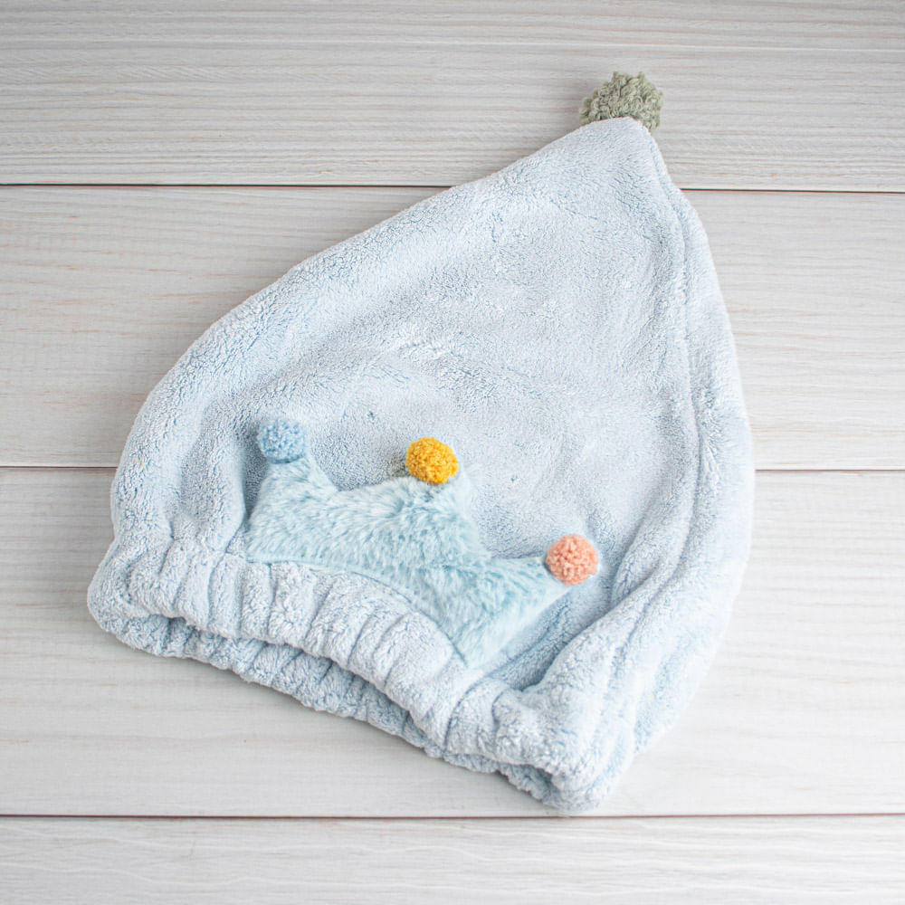Gorro Tipo Toalla Secador De Cabello Crown Azul