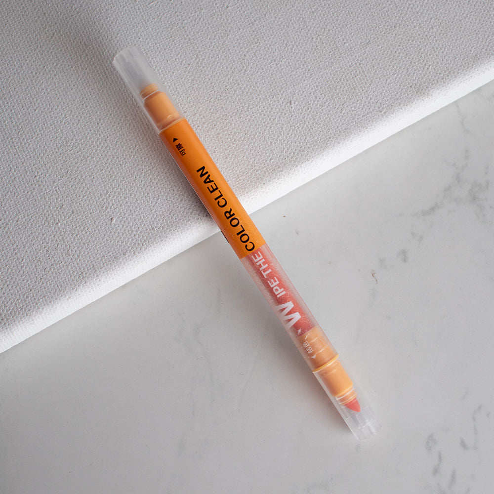 Boligrafo Fluorescente Doble Cabezal Color Naranja