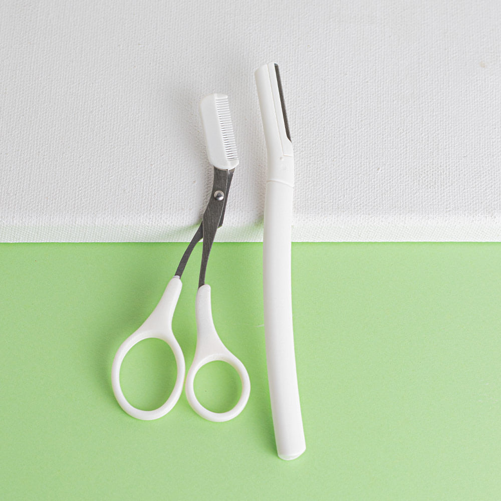 Set De Tijeras Y Navajas Para Cejas