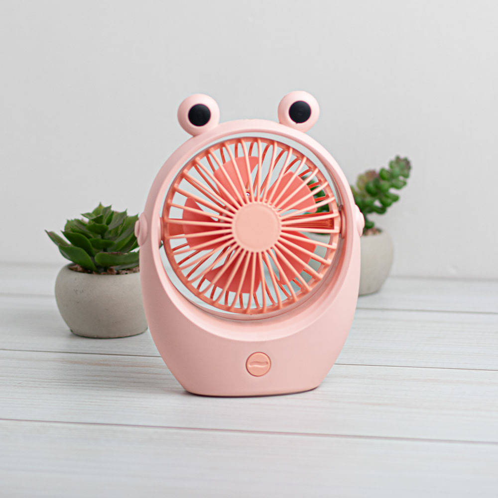 Ventilador Para Escritorio Modelo Rana-Rosa