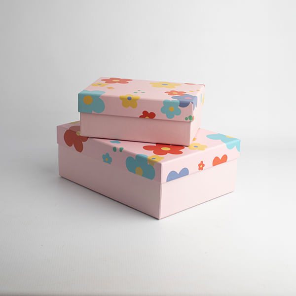 Set de Cajas de Regalo Flores Coloridas