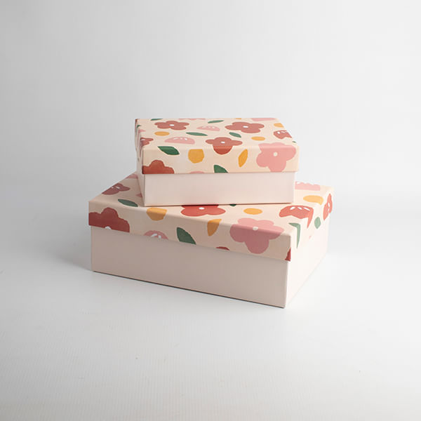 Set de Cajas de Regalo Flores Rojas
