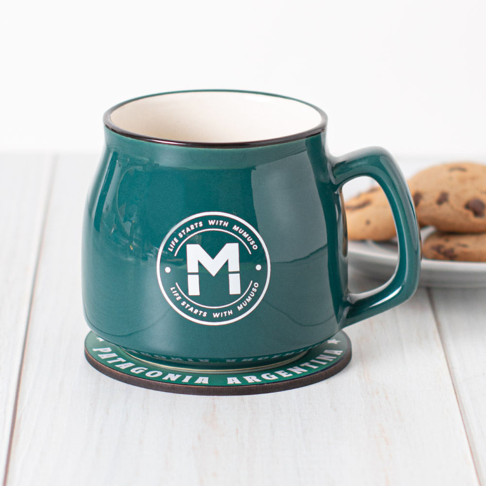 Large Ceramic Mug Deep Green 350Ml