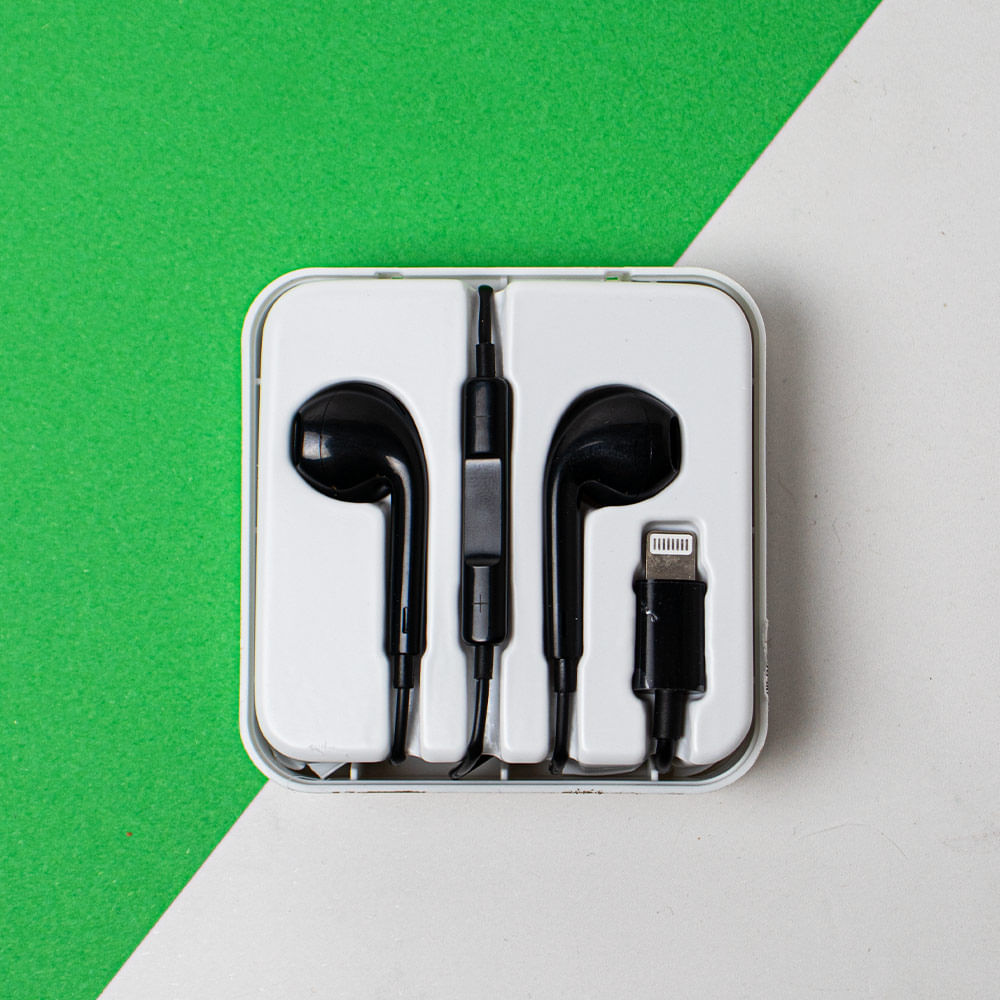Auriculares Con Cable Lightning-Negro