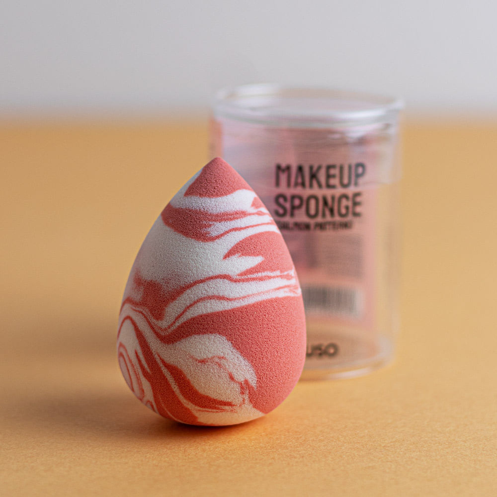 Esponja De Maquillaje Patrón Salmón