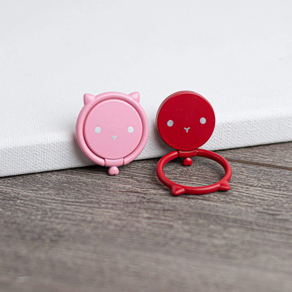 Anillo Con Alas De Angel Rojo Rosado