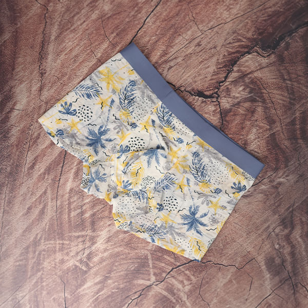 Bóxer De Hombre Planta Tropical Amarillo Xl