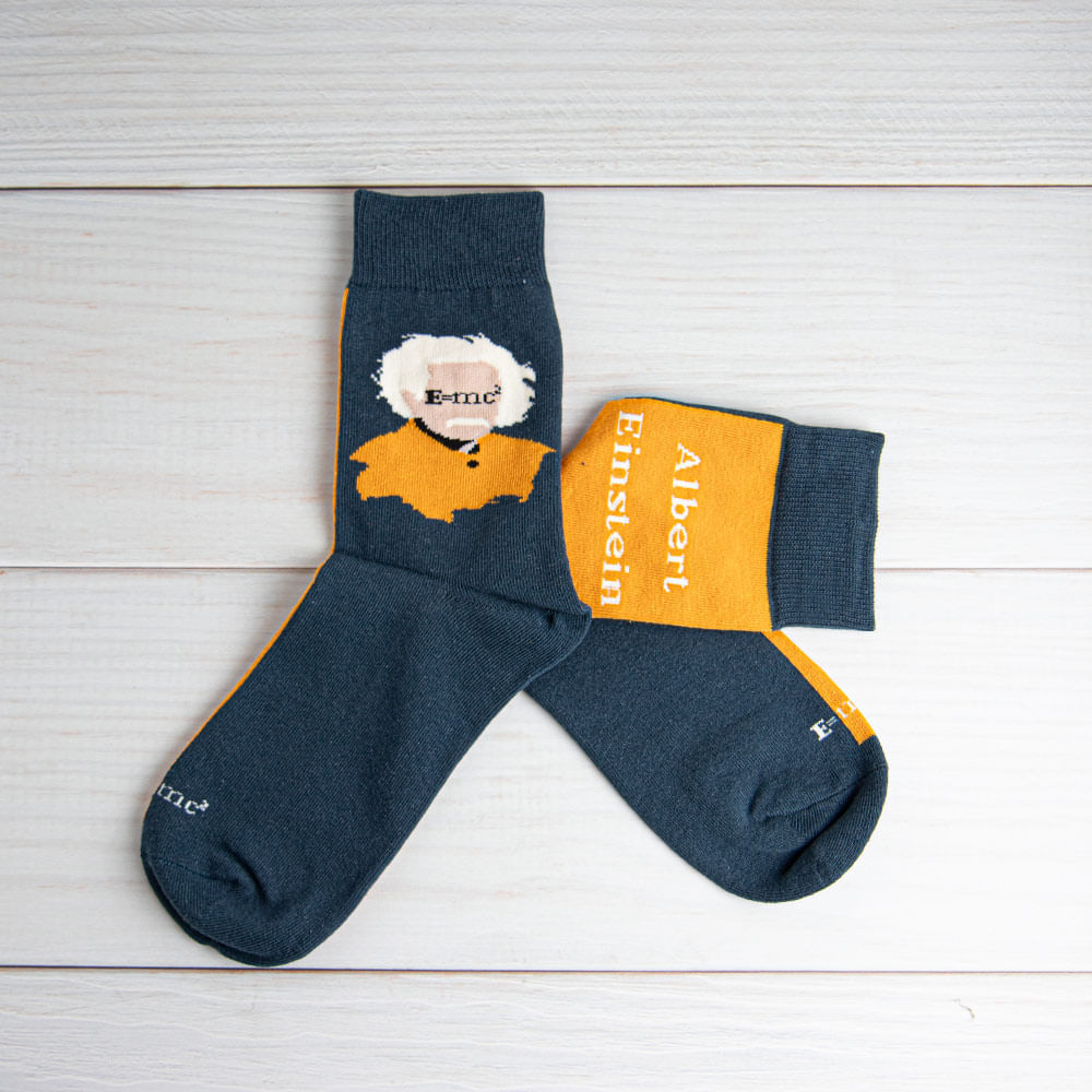 Calcetines Mini Crew Para Hombre Cara Humana Azul