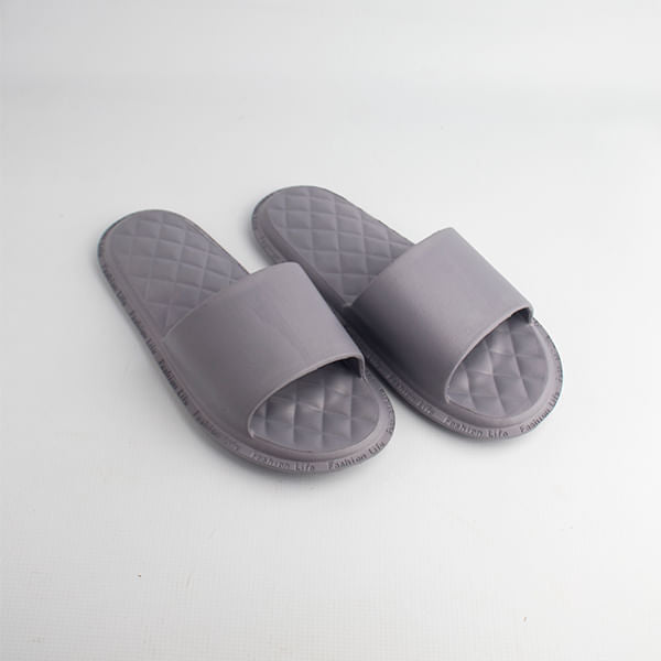 Pantuflas Hombre Bordes Con Letras Gris 42-43