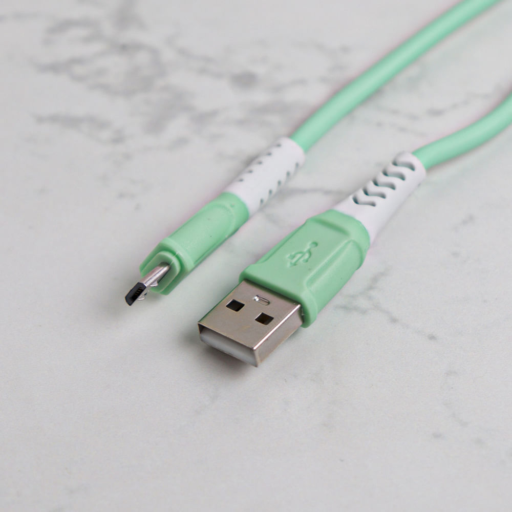 Cable Micro Usb Color Color Macaron Verde