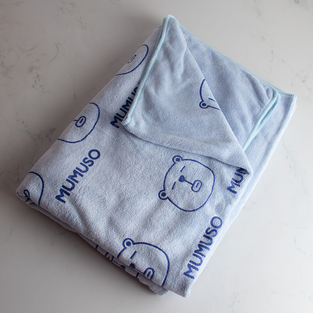Toalla De Baño Microfibra Azul