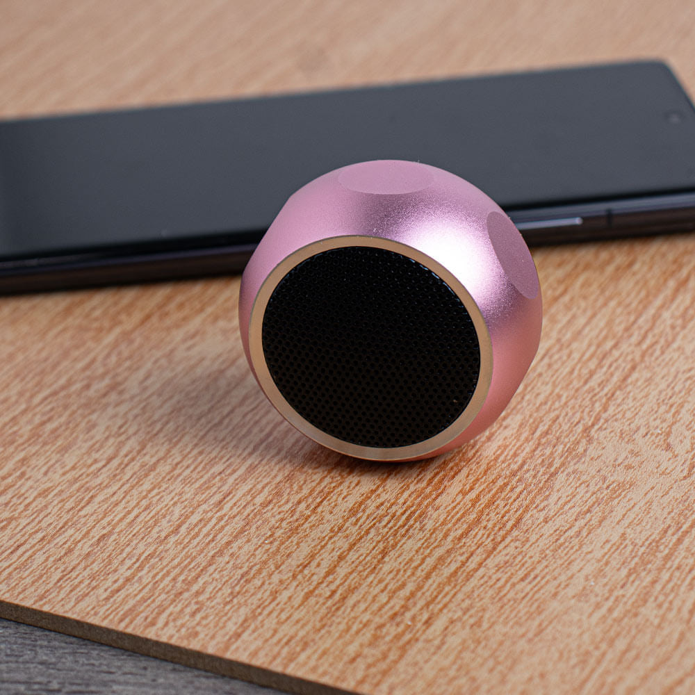 Mini Parlante Inalámbrico  Metal Rosa