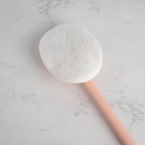 Esponja Limpiadora Multifuncional Con Mango Rosa
