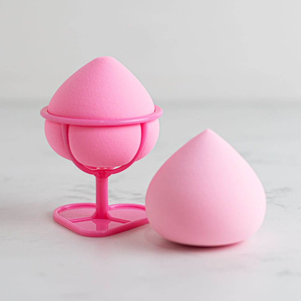 Esponjas De Maquillaje En Forma De Melocotón Con Soporte