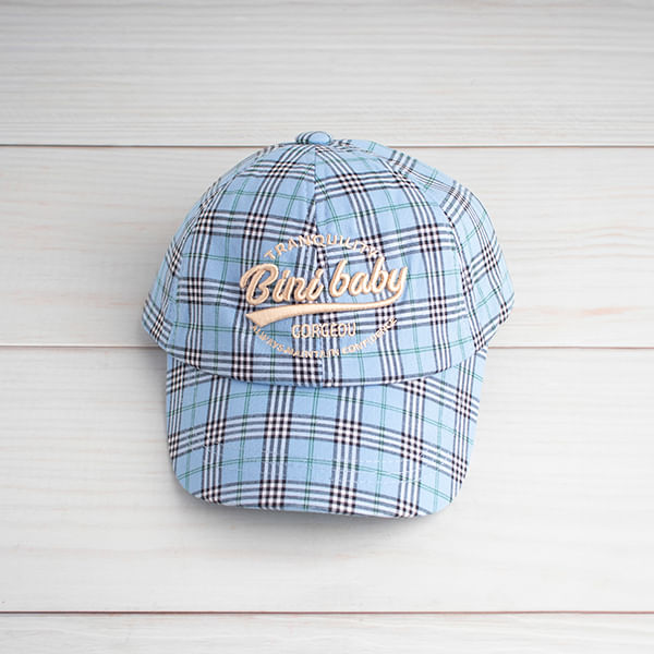 Gorra de Beísbol Cuadros Niño Color Azul
