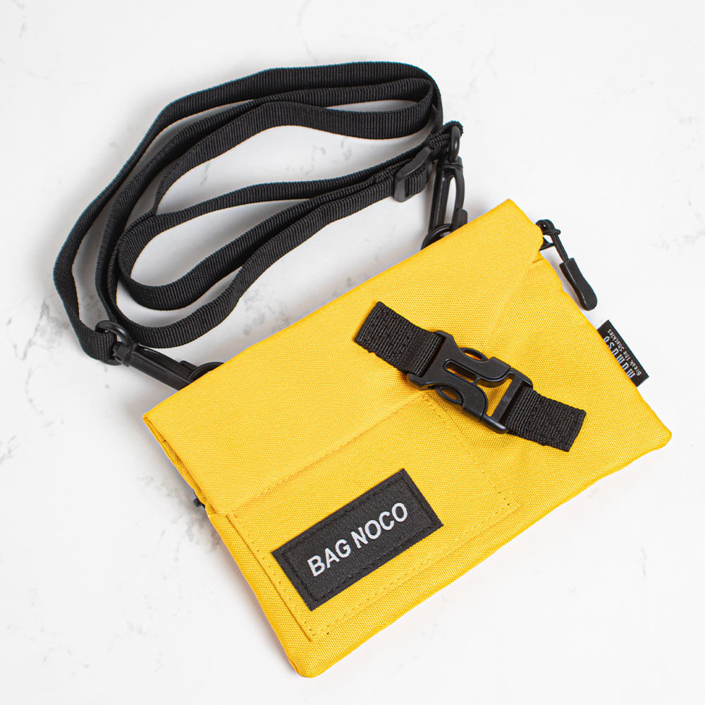 Pocket-Shaped Crossbody Bag Yellow