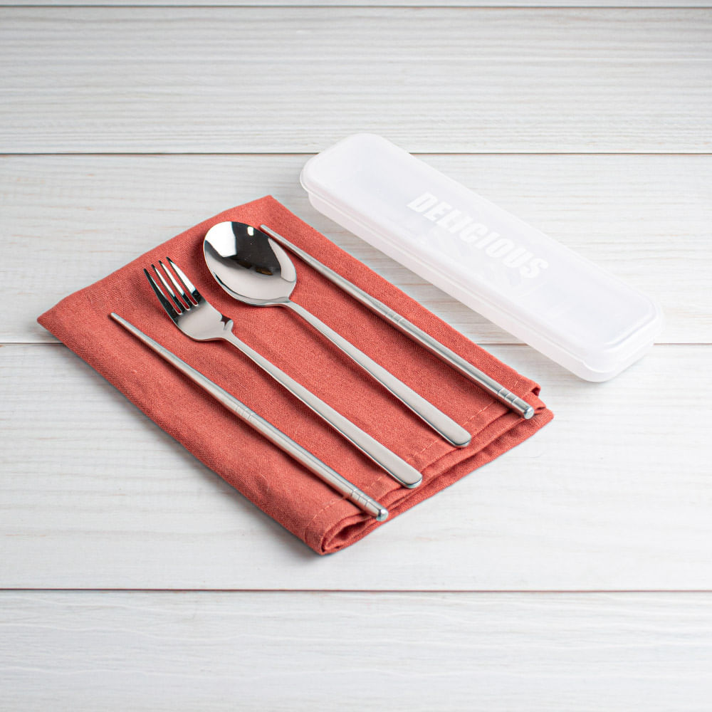 Juego de Cubiertos de 3 Piezas con Estuche