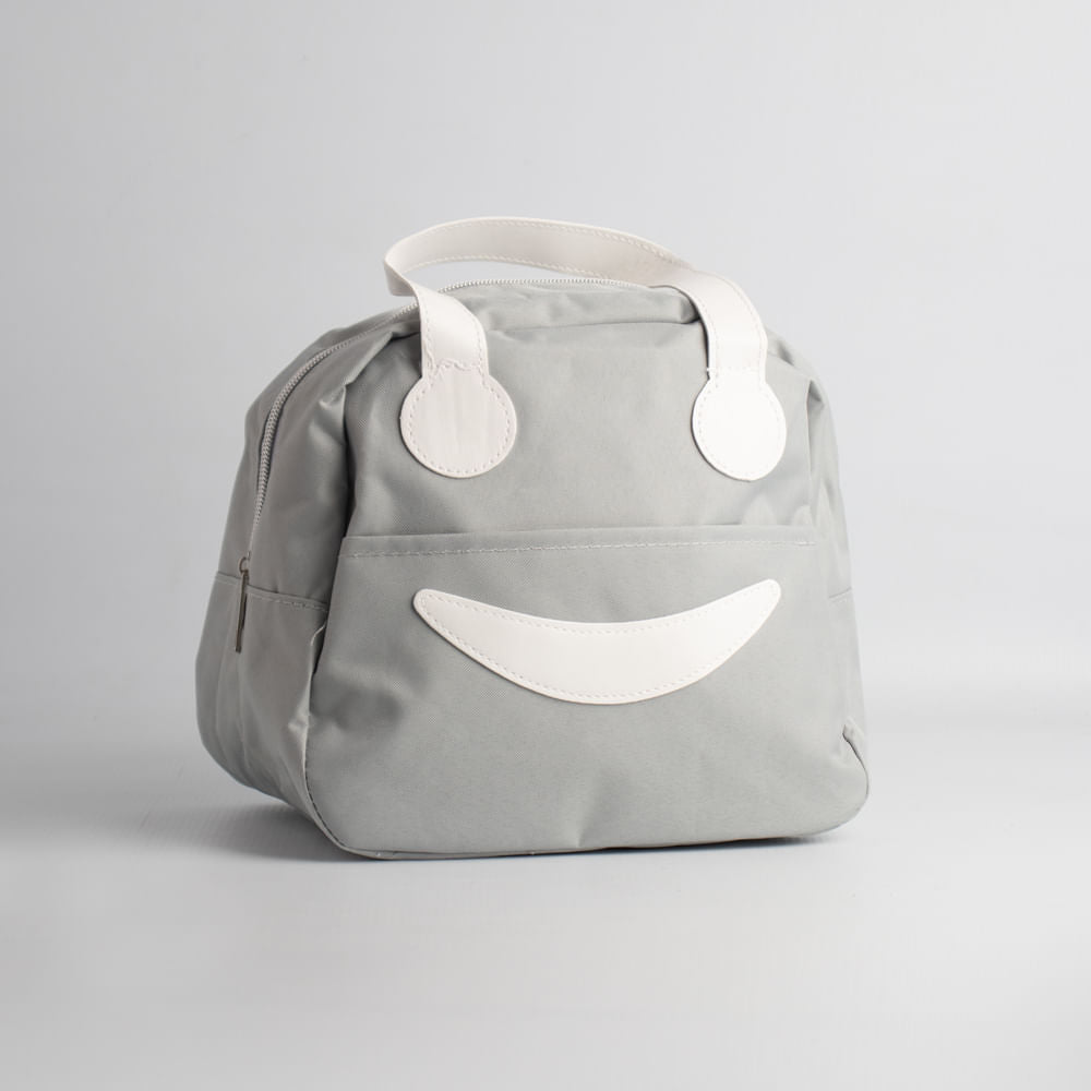 Bolsa Para Transporte De Alimentos Cara Sonriente Gris
