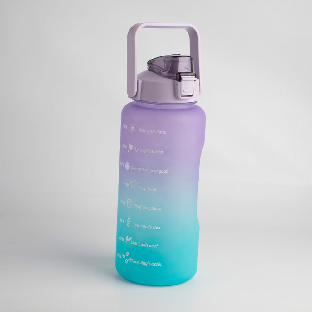 Botella de Agua Portátil Multicolor Morado y Azul 2000 ml