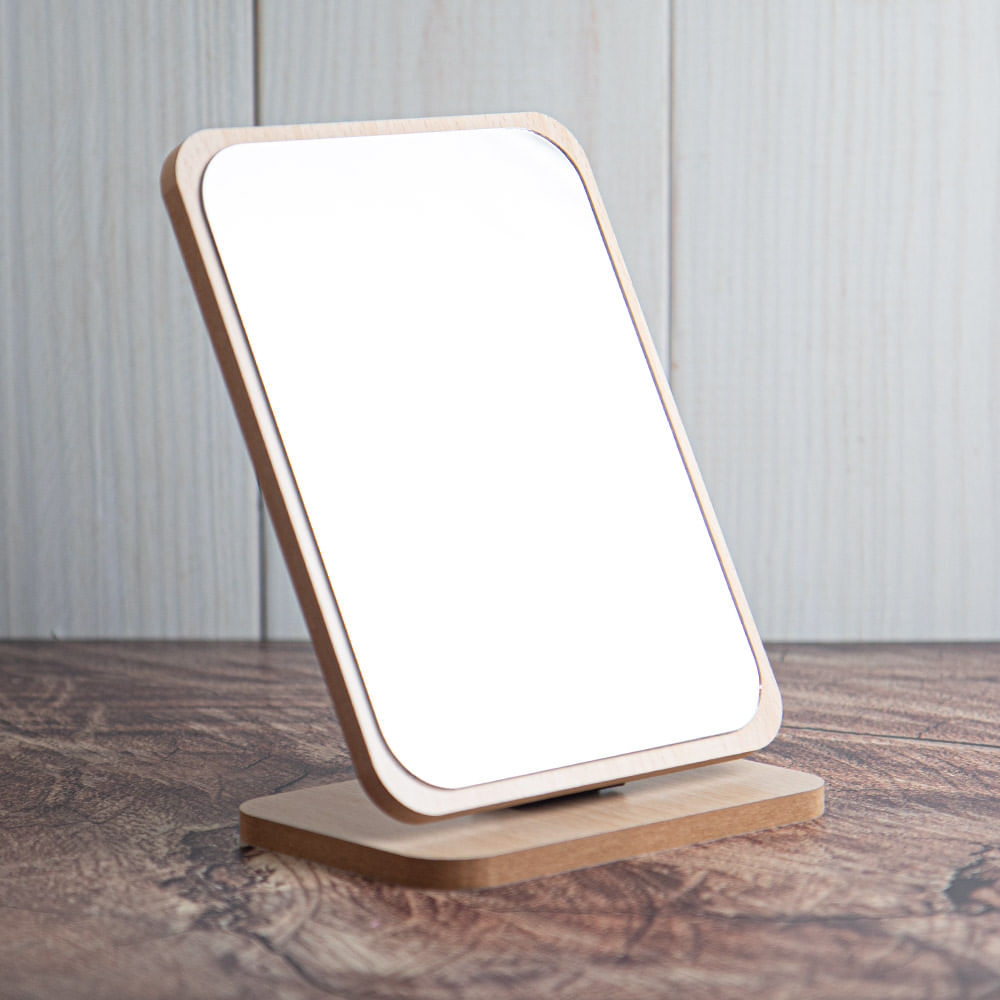 Espejo Plegable Rectangular Base Y Marco De Madera