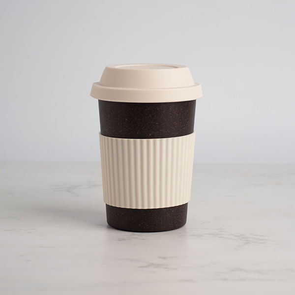 Taza de Café Reutilizable Beige 300 Ml