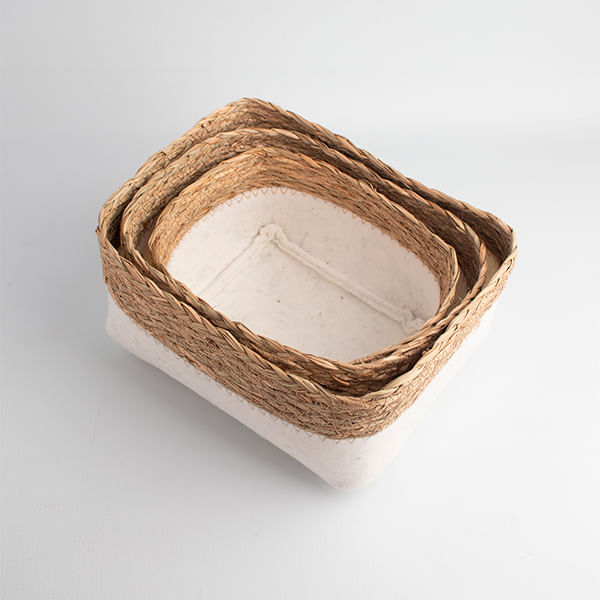 Canasta De Almacenamiento Blanco