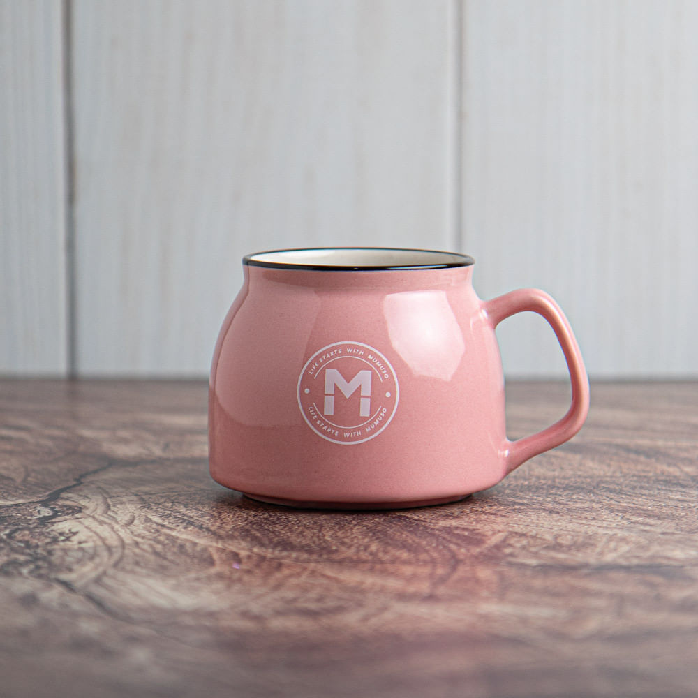 Taza Cerámica Pequeña Rosa X 250Ml