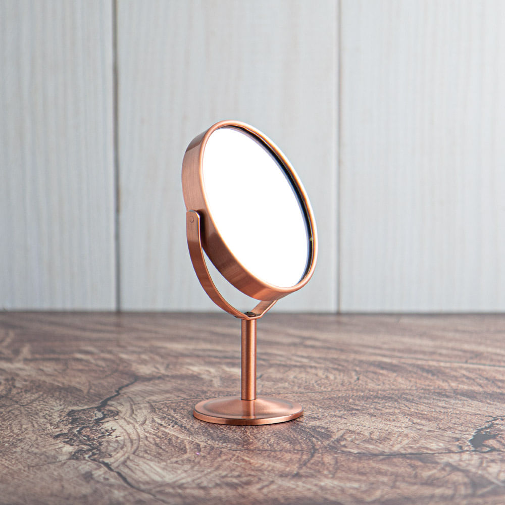 Espejo Pequeño Ovalado Modelo Vintage Cobre