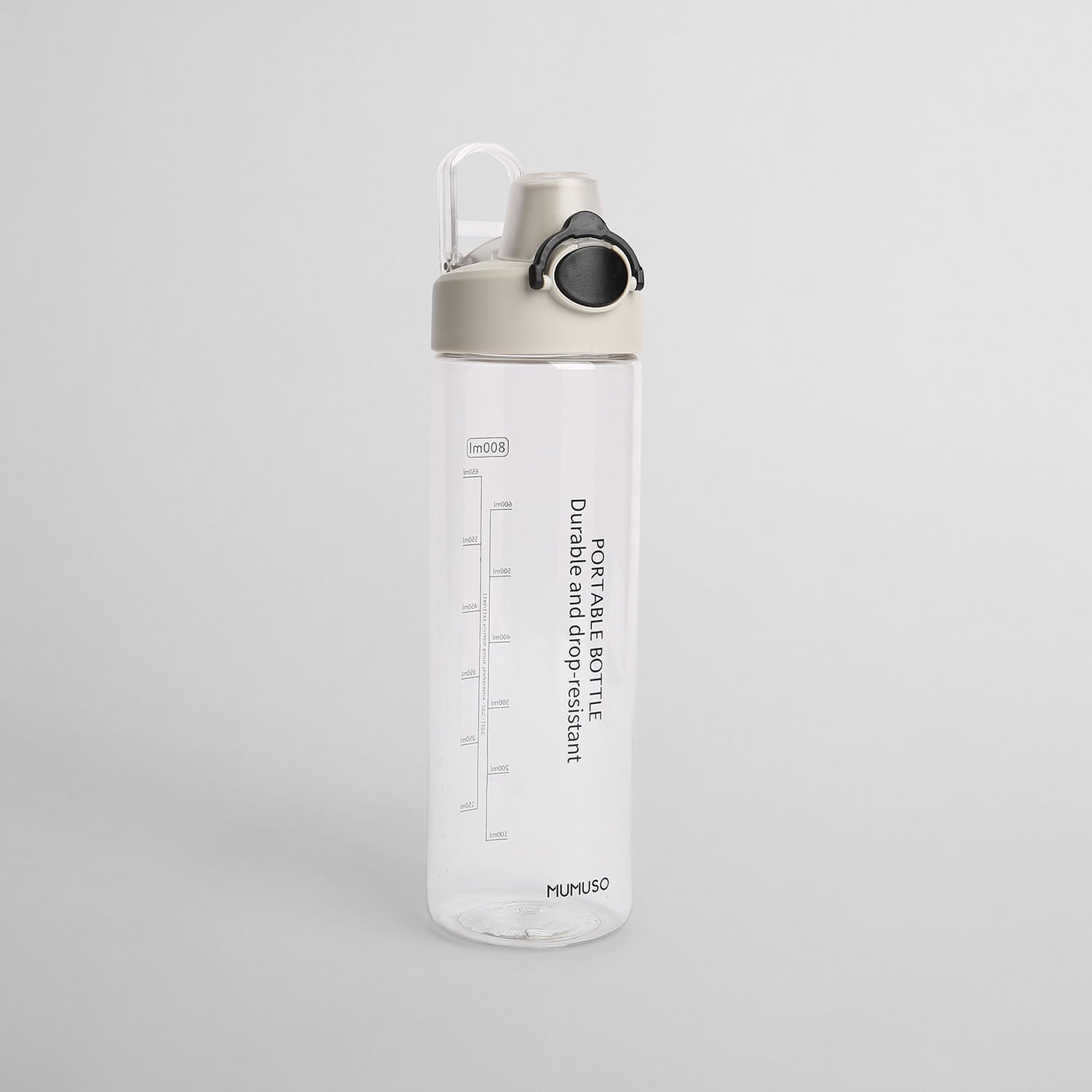 Botella Deportiva con Tapón Flip Gris 800ml