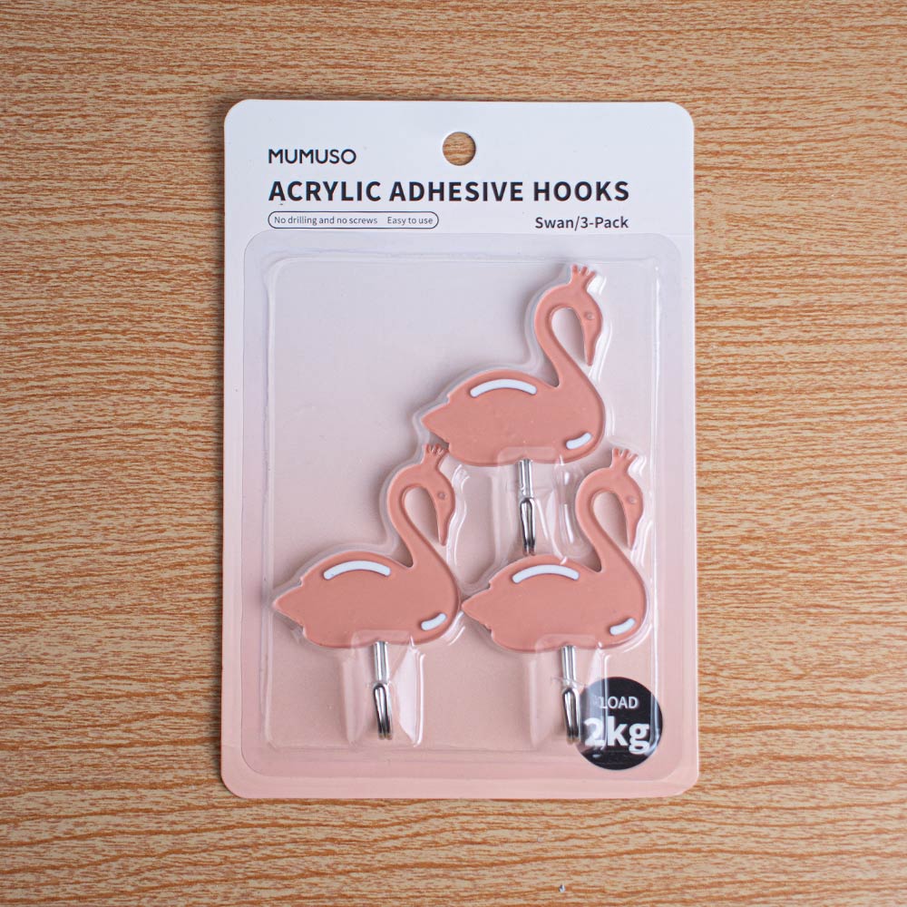 Gancho Acrilico Cisne3Pcs