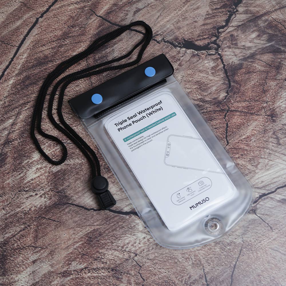 Funda Para Teléfono Impermeable De Triple Sello Blanco