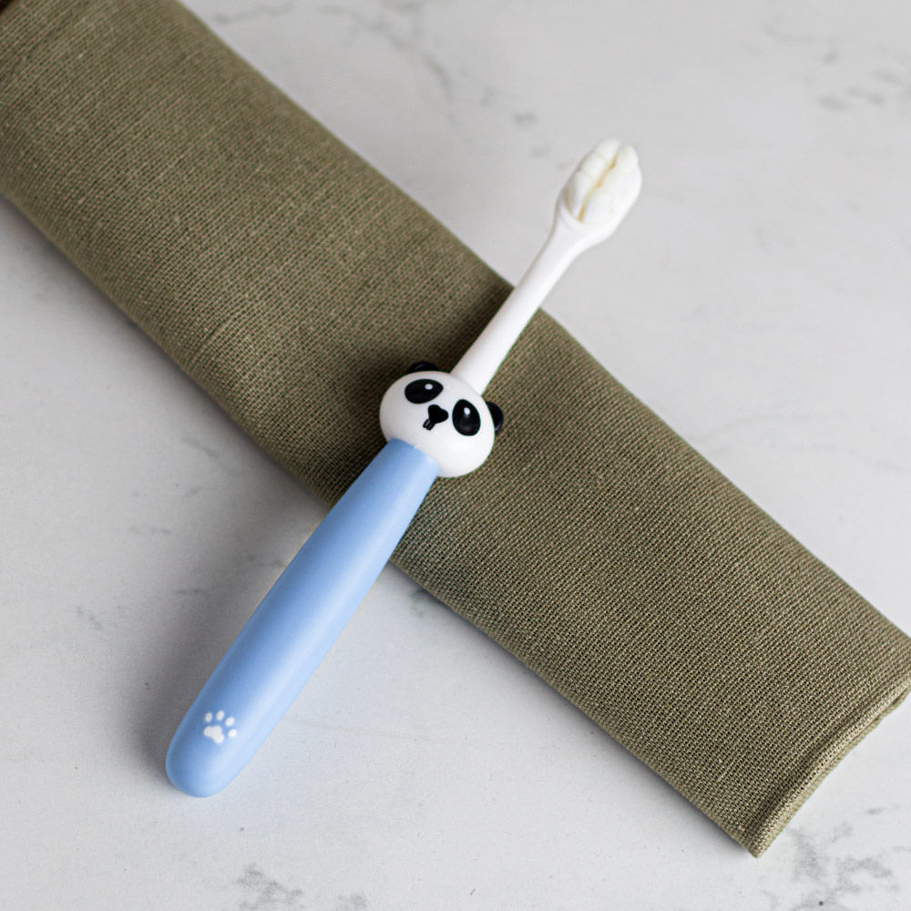 Cepillo De Dientes Ultra Suave Para Niños Panda Azul