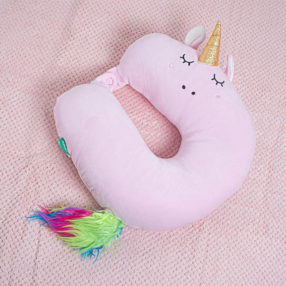 Almohada De Cuello En U Unicornio Rosa
