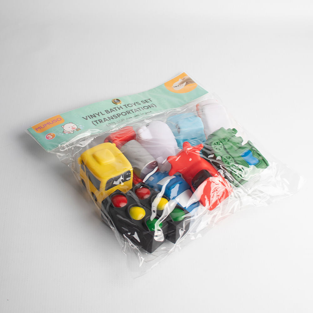 Set De Juguetes De Baño De Vinilo Transporte