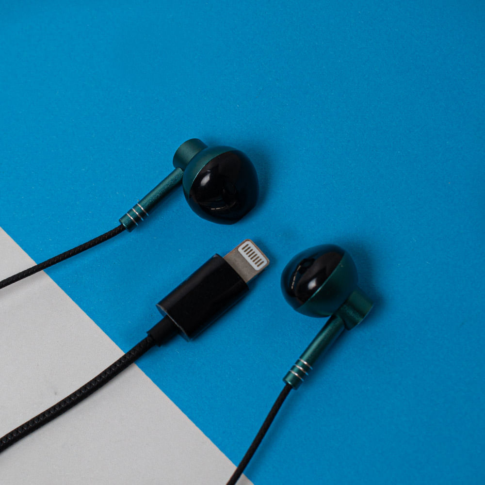 Auriculares In-Ear Con Cable Con Conector Lightning Verde Profundo
