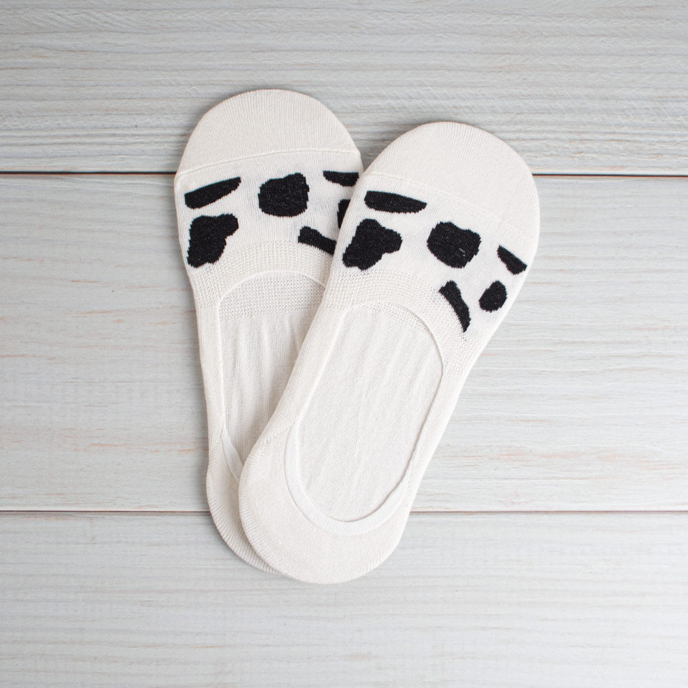 Calcetines Modelo Vaca Mujer 2 Pares Blanco