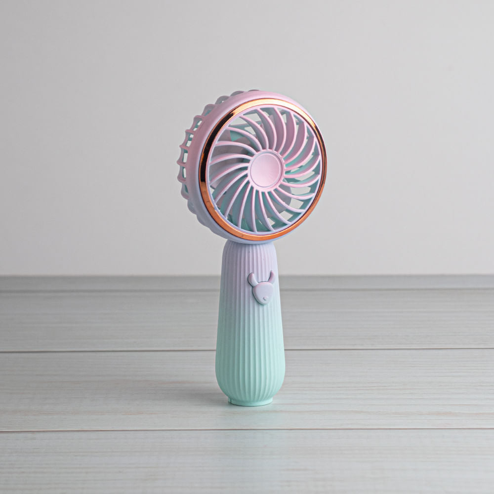 Ventilador De Mano Electroplateado Gradado Púrpura