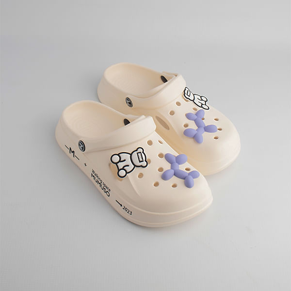 Sandalias Con Agujeros Mujer Beige Talla 38-39