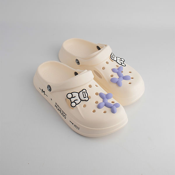 Sandalias Con Agujeros Mujer Beige Talla 36-37