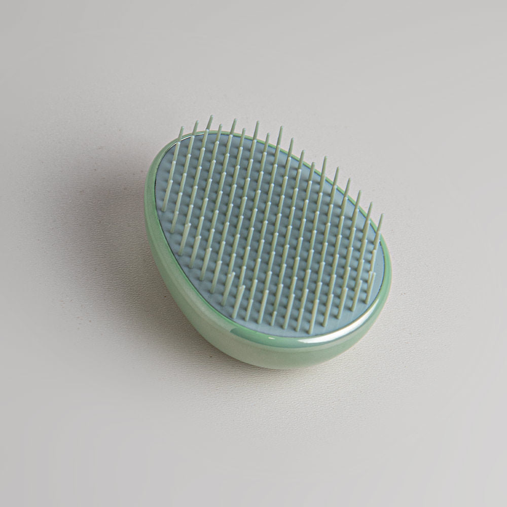 Cepillo De Masaje Portátil Verde