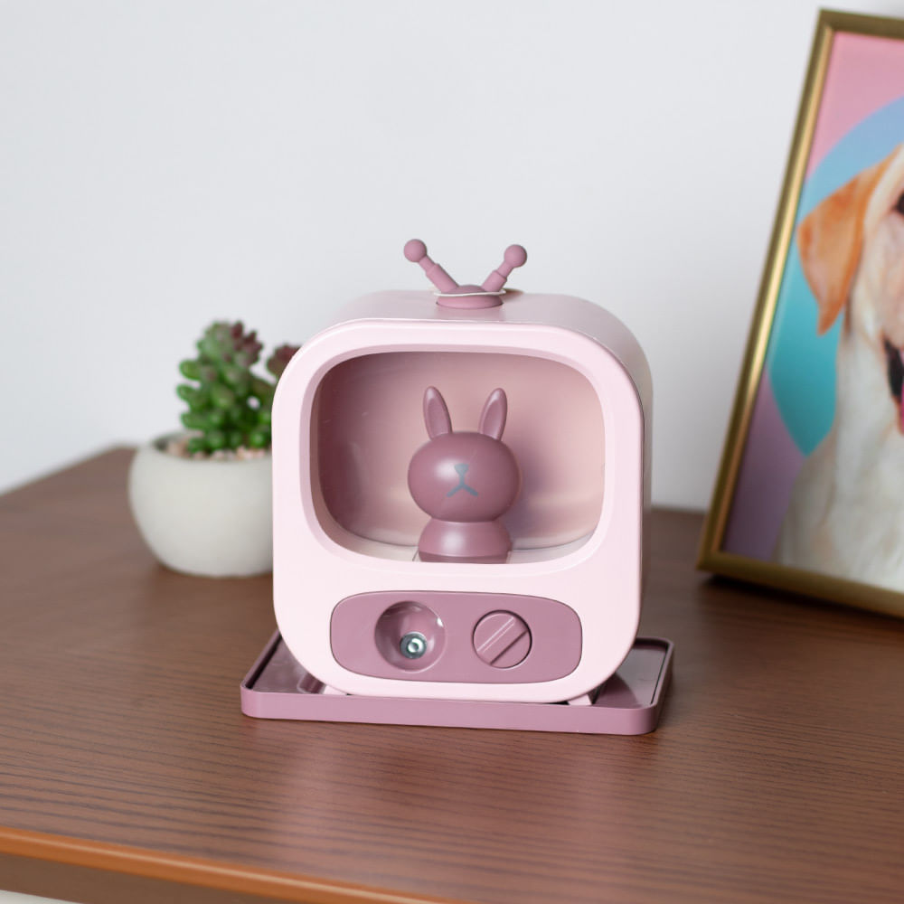 Humidificador Tv Conejo Rosa
