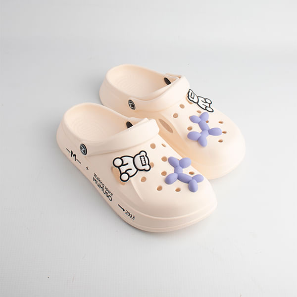 Sandalias Con Agujeros Mujer Beige Talla 40-41