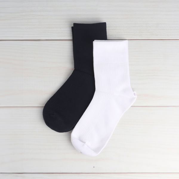 Calcetines Cortos Para Hombre 2 Pares Blanco + Azul Marino